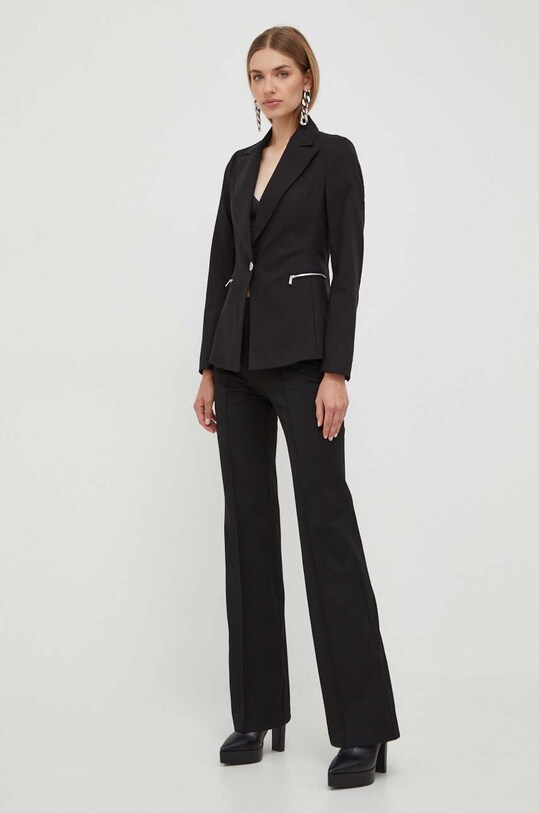 Morgan pantaloni PFLO.F.NOIR negru SS25