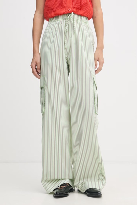 Βαμβακερό παντελόνι Stine Goya Fatuna βαμβάκι πράσινο SG5146