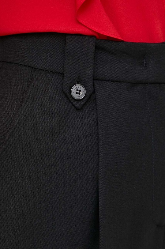 Παντελόνι από μείγμα μαλλιού Marella μαύρο 2331360539200