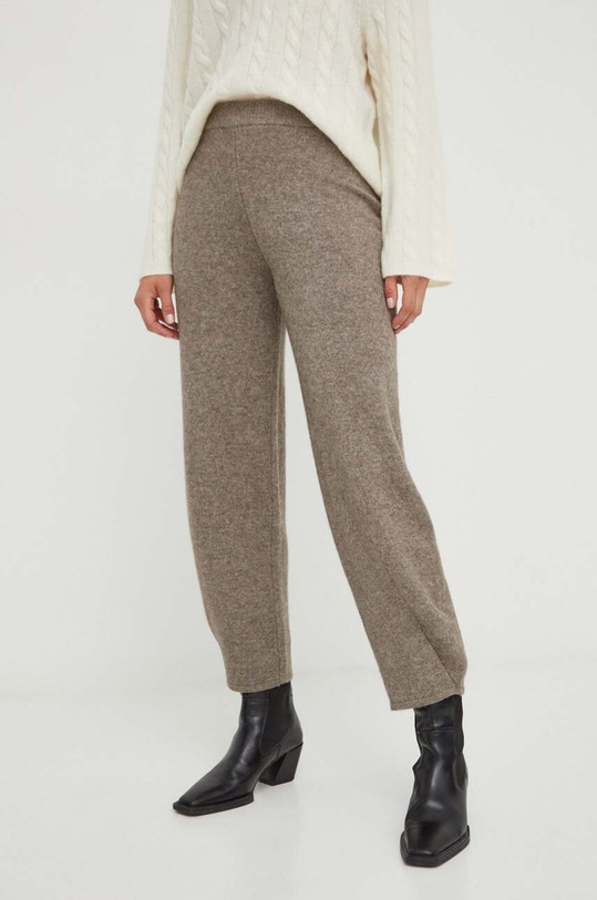 By Malene Birger pantaloni de lana Tevah Q71905007 bej AW23