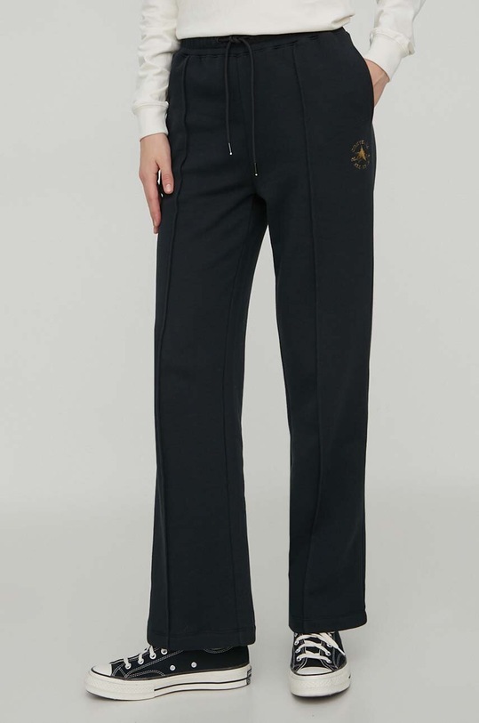 Converse pantaloni de trening din bumbac bumbac negru 10025685.A01