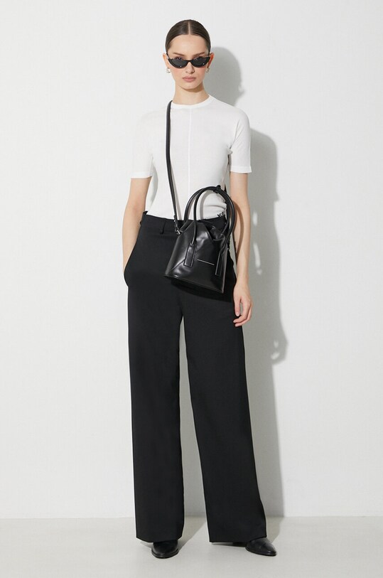 MM6 Maison Margiela spodnie z domieszką wełny S62KB0178 czarny AW23