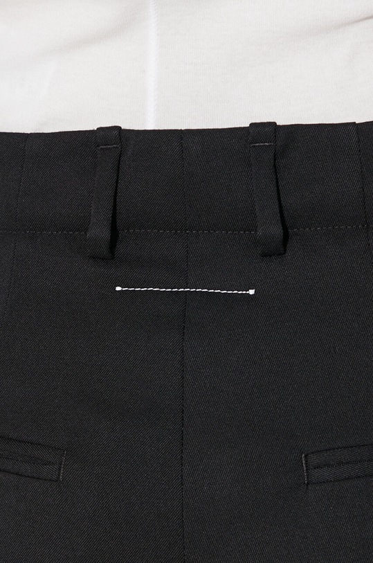 MM6 Maison Margiela spodnie z domieszką wełny S62KB0178 czarny