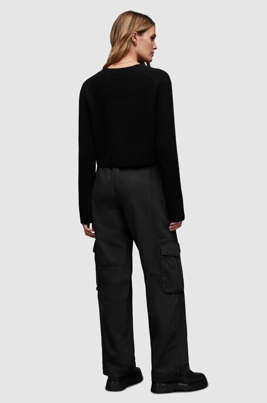 Бавовняні штани AllSaints FRIEDA STRAIGHT чорний WP008Z