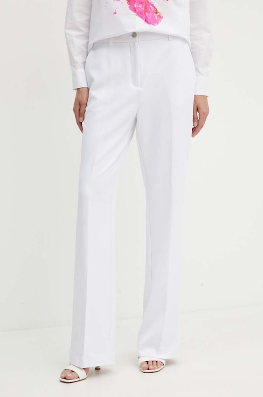 Guess spodnie z elastanem biały W4RB30.WFWX2