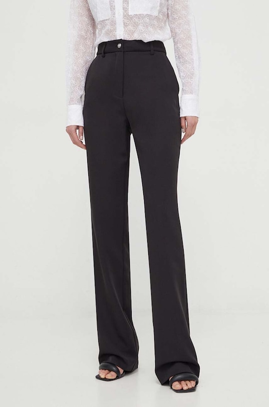 Guess spodnie NEW CARLA z elastanem czarny W4RB30.WFWX2