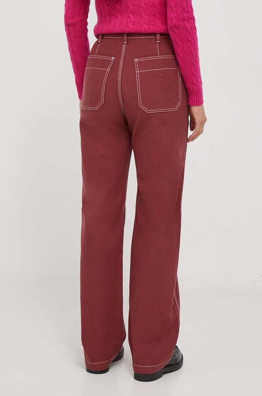 Îmbrăcăminte United Colors of Benetton pantaloni de bumbac 41ACDE01H.1G2 burgundia