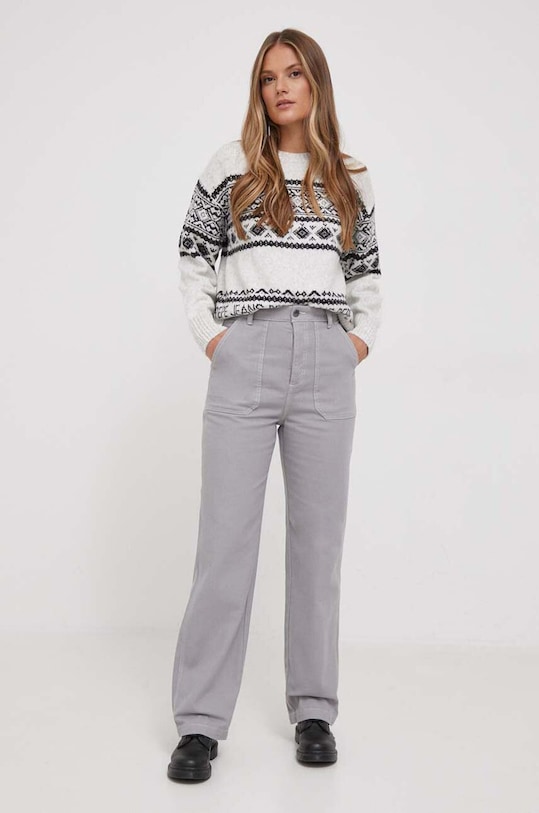 United Colors of Benetton pantaloni de bumbac 41ACDE01H.16K gri AW23