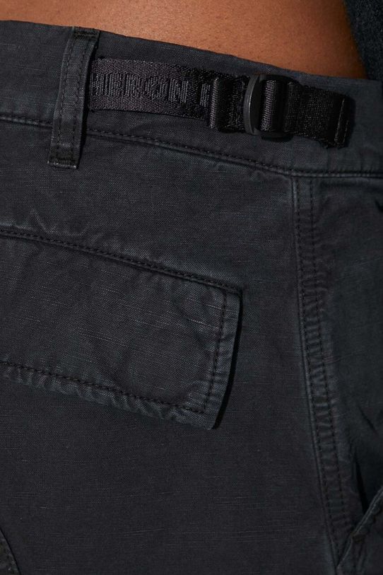 Штани з домішкою льону Heron Preston Vintage Wash Canvas Cargo HWCF008F23FAB0011000 чорний