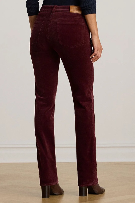 Odzież Lauren Ralph Lauren spodnie sztruksowe 200881935 bordowy