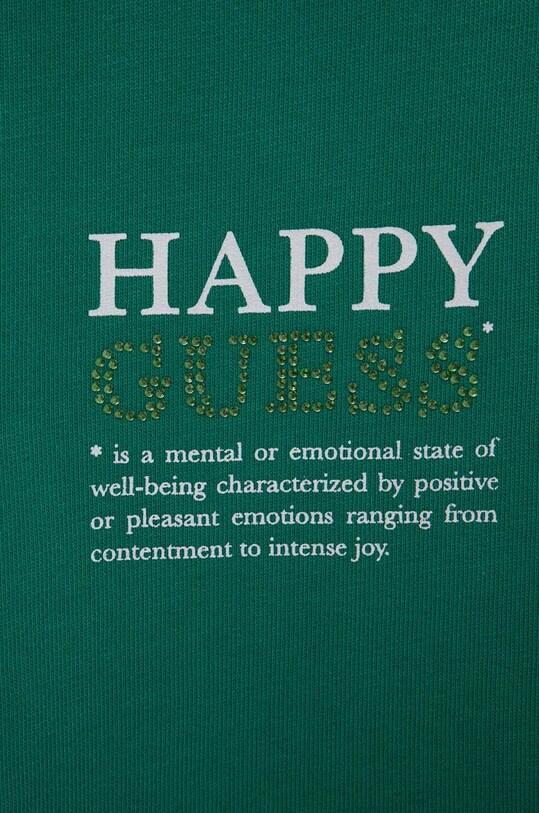 Fete Guess pantaloni de trening din bumbac pentru copii J3YQ11.KA6R4.9BYX verde