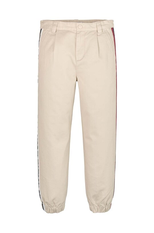 Tommy Hilfiger spodnie dziecięce bawełna beżowy KS0KS00492.9BYX
