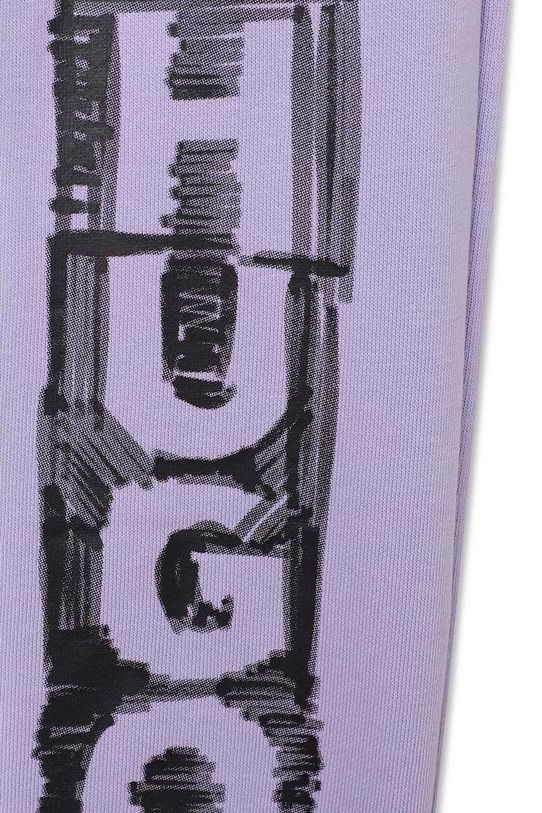 Dievča Detské bavlnené tepláky HUGO G14115.102.108 fialová