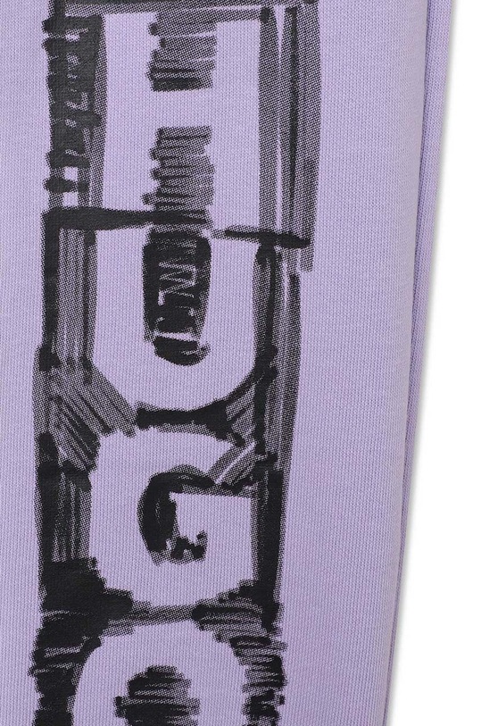 Dziewczynka HUGO spodnie dresowe bawełniane dziecięce G14115.114.150 fioletowy