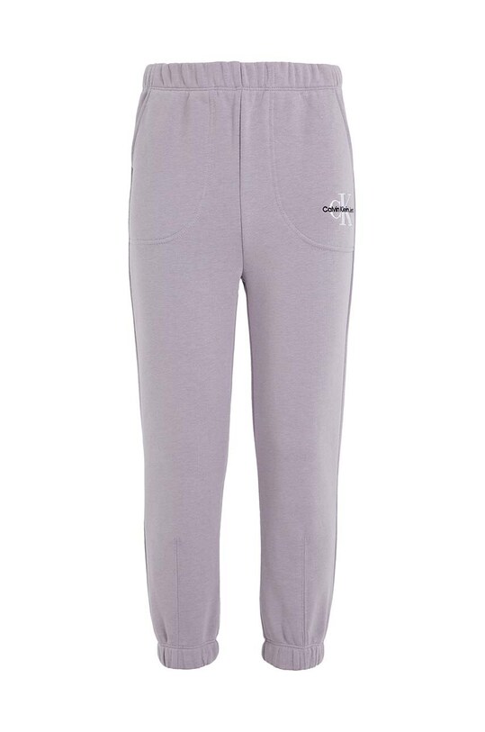 Detské tepláky Calvin Klein Jeans IG0IG02094.9BYX fialová AW23