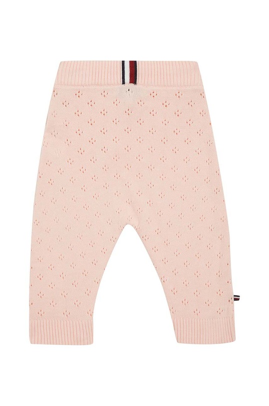 Tommy Hilfiger spodnie dresowe bawełniane niemowlęce KN0KN01658.9BYX różowy AW23
