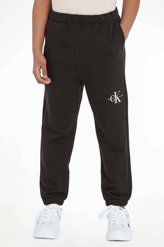 Calvin Klein Jeans pantaloni de trening pentru copii tricotaj negru IG0IG02175.9BYX