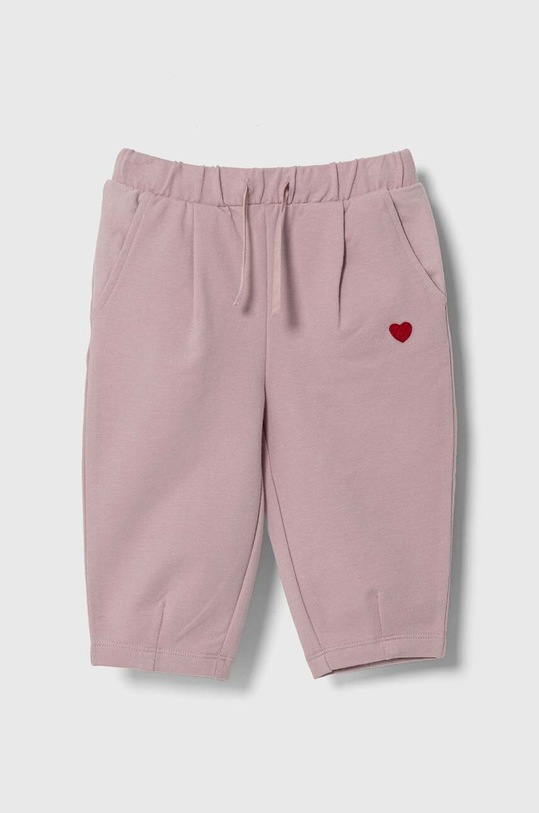 United Colors of Benetton spodnie dresowe dziecięce z elastanem fioletowy 36FPGF02Y.P.SEASONAL