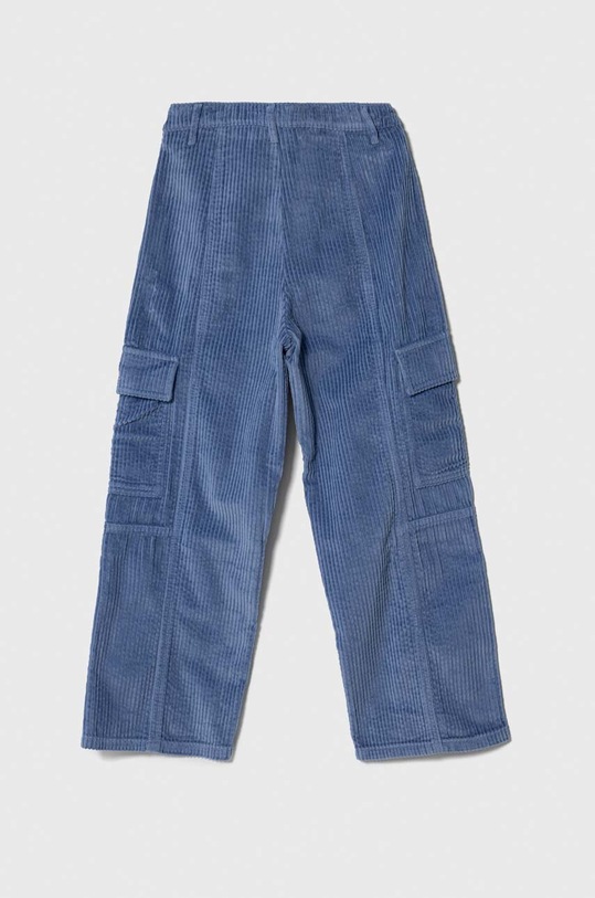 United Colors of Benetton pantaloni din catifea pentru copii 46E6CF028.G.SEASONAL albastru AW23