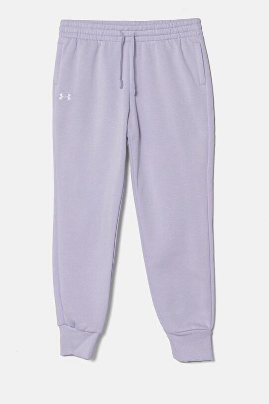 Under Armour spodnie dresowe dziecięce UA Rival Fleece dzianina fioletowy 1379525