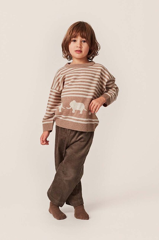Konges Sløjd pantaloni de bumbac pentru copii bumbac verde KS6136