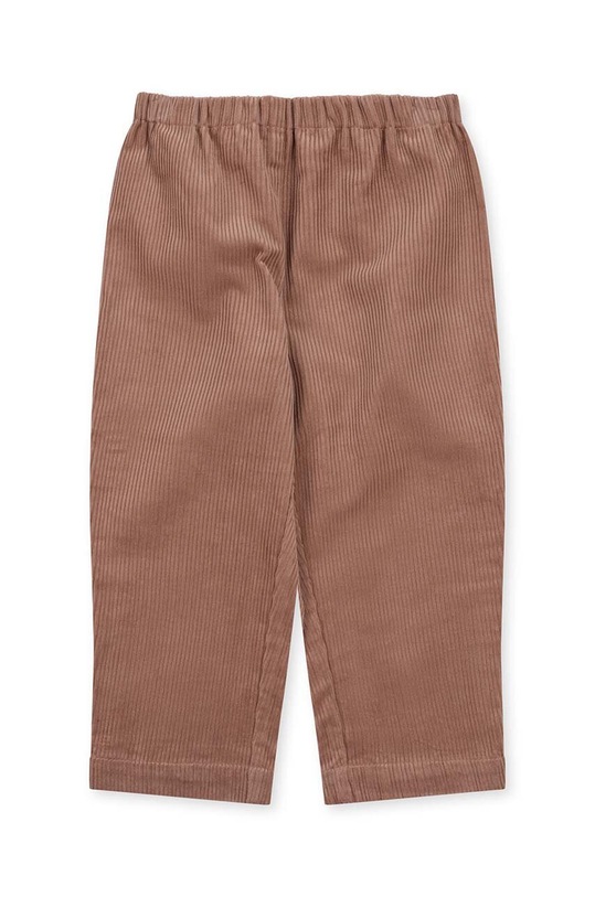 Детски памучен панталон Konges Sløjd KS6136 бежов AW24