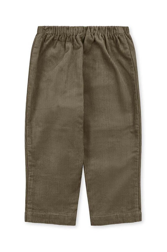 Dětské bavlněné kalhoty Konges Sløjd KS6136 zelená AW24