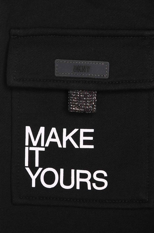 Dziewczynka Dkny spodnie dresowe bawełniane dziecięce D34B09.114.150 czarny