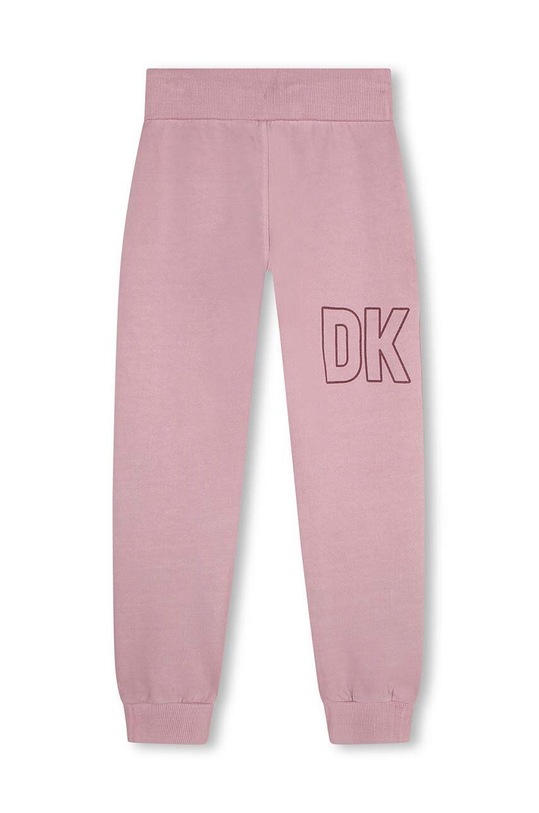 Dkny spodnie dresowe bawełniane dziecięce D54000.162.174 fioletowy AW23
