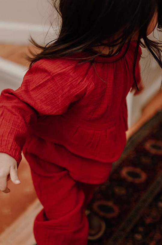 Дитячі бавовняні штани That's mine 024451. бордо AW23