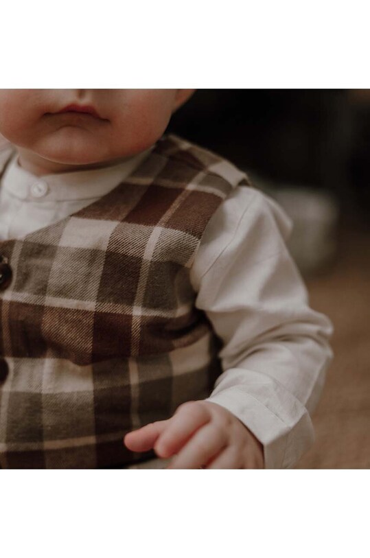 That's mine pantaloni de bumbac pentru copii Miel maro 023651