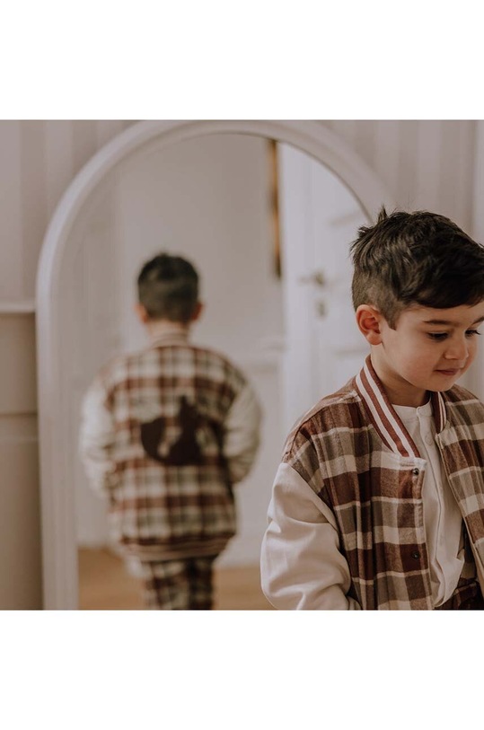 That's mine pantaloni de bumbac pentru copii Miel 023651 maro