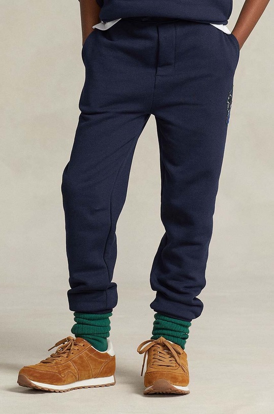 Polo Ralph Lauren spodnie dresowe bawełniane dziecięce bawełna granatowy 323920633001