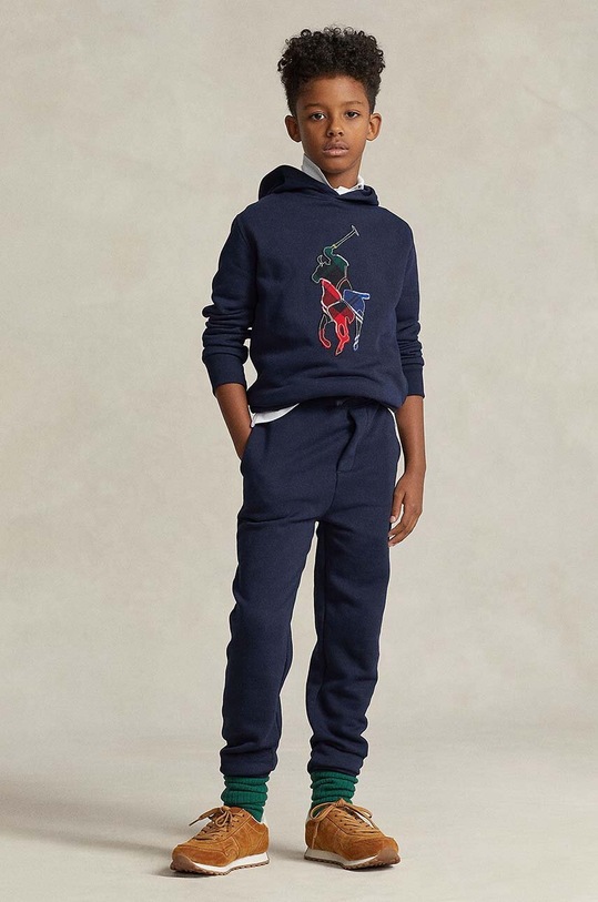 Polo Ralph Lauren spodnie dresowe bawełniane dziecięce granatowy 323920633001