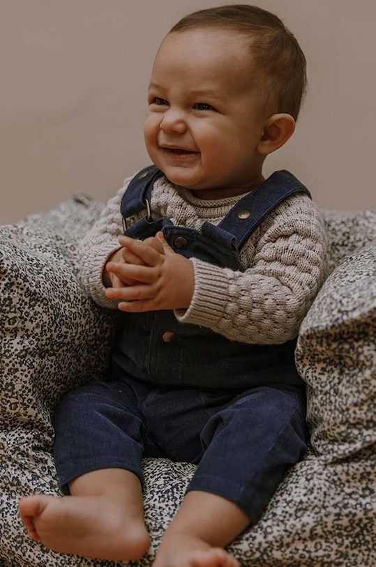 Детские хлопковые брюки That's mine хлопок тёмно-синий 023149