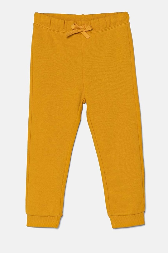 United Colors of Benetton spodnie dresowe bawełniane dziecięce żółty 3J68GF027.P.SEASONAL