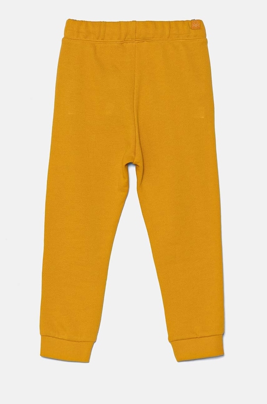 United Colors of Benetton spodnie dresowe bawełniane dziecięce 3J68GF027.P.SEASONAL żółty AW24