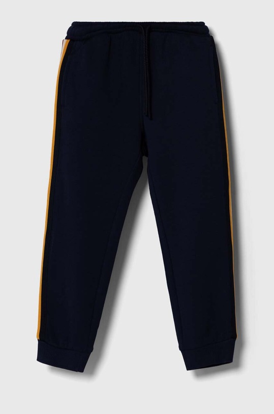 Dječji pamučni donji dio trenirke United Colors of Benetton pletivo mornarsko plava 3J68GF02T.P.SEASONAL