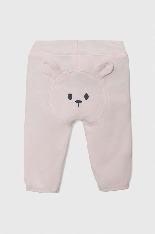United Colors of Benetton spodnie dresowe bawełniane niemowlęce aplikacja różowy 3J70AF013.W.SEASONAL