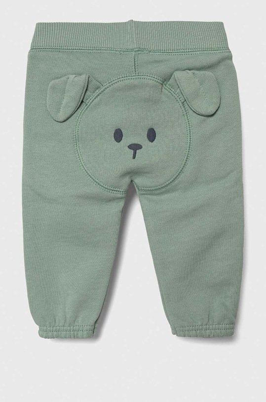 Kojenecké bavlněné tepláky United Colors of Benetton 3J70AF013.W.SEASONAL zelená AW23