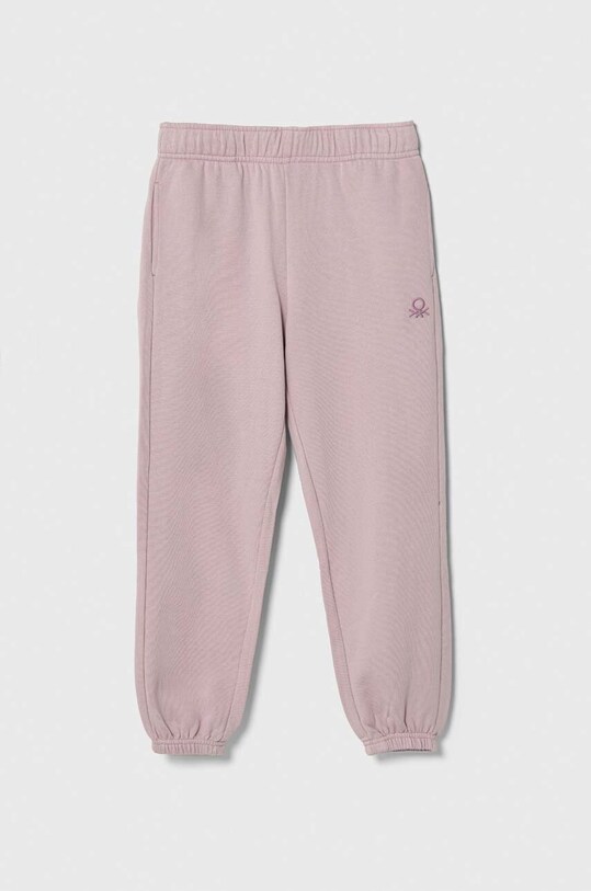 Дитячі бавовняні штани United Colors of Benetton x Disney бавовна фіолетовий 3J68CF04K.G.SEASONAL