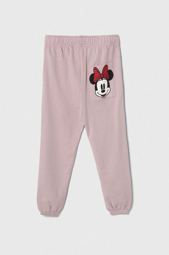 Дитячі бавовняні штани United Colors of Benetton x Disney 3J68CF04K.G.SEASONAL фіолетовий AW23