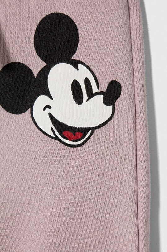 Chłopiec United Colors of Benetton spodnie dresowe bawełniane dziecięce x Disney 3J68GF03G.P.SEASONAL fioletowy