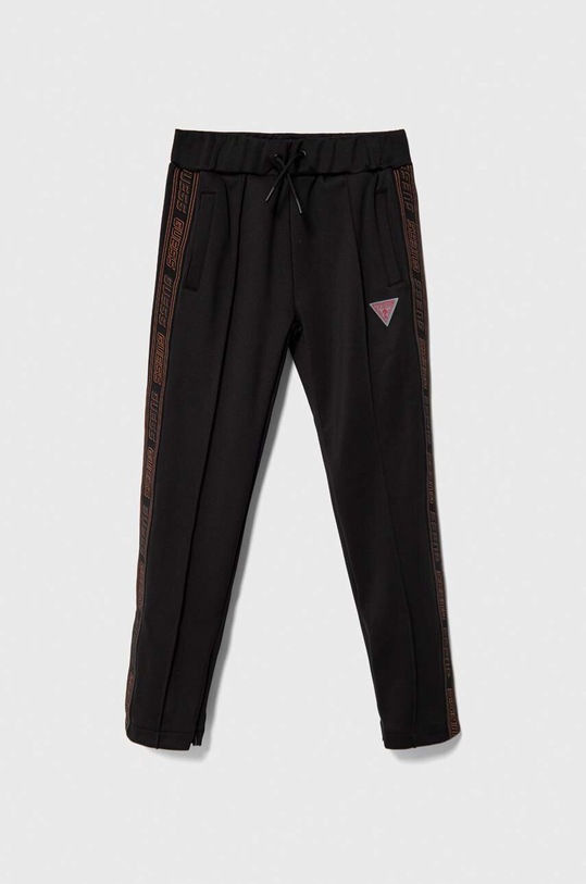 Dětské tepláky Guess pletenina černá L3BQ16.KB212.9BYX