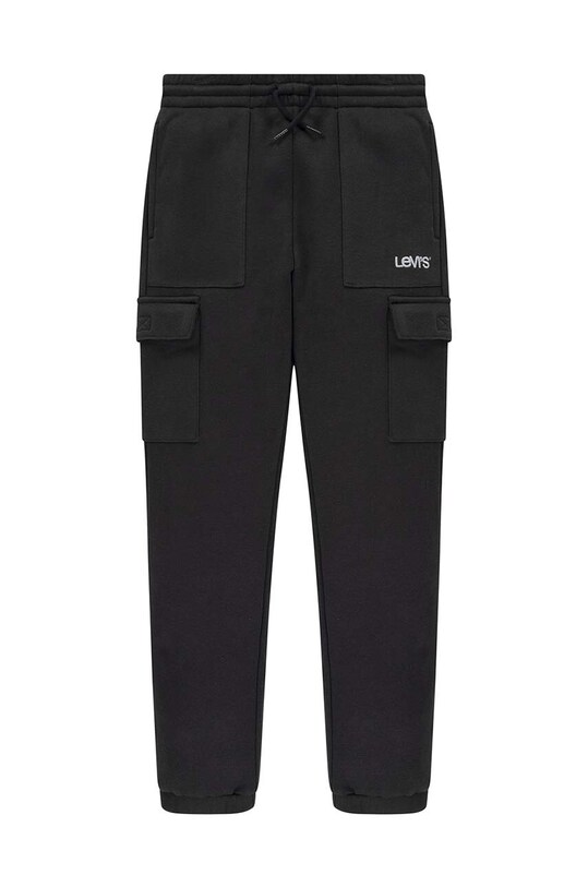 Παιδικό παντελόνι Levi's πλεκτό ύφασμα μαύρο 8EJ211