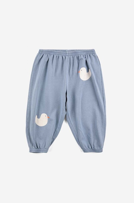 Bobo Choses pantaloni de trening din bumbac pentru bebeluși 223AB060 albastru AW23
