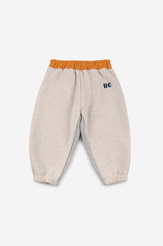 Bobo Choses pantaloni de trening din bumbac pentru bebeluși 223AB063 bej AW23