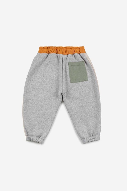 Băieți Bobo Choses pantaloni de trening din bumbac pentru bebeluși 223AB063 bej
