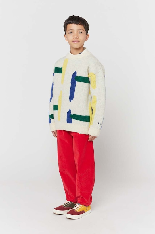 Dětské tepláky Bobo Choses pletenina červená 223FC006