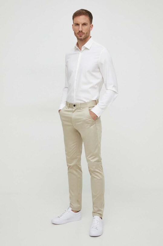 Kalhoty Calvin Klein K10K110963 béžová AW23